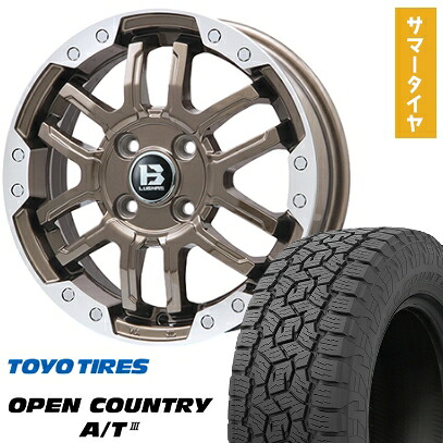 【取付対象】235/70R16 夏タイヤ ホイール4本セット TOYO OPEN COUNTRY A/T III RBL (5/114車用) BIGWAY B-LUGNAS FRD(ブロンズ/リムポリッシュ) 16インチ【送料無料】｜アークタイヤ 店