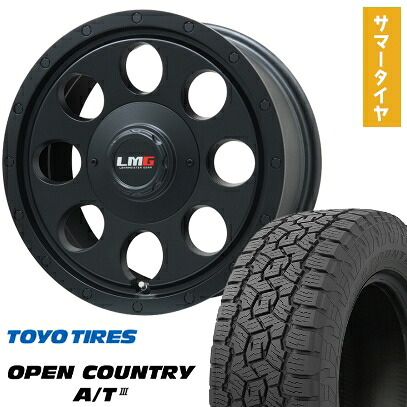 【取付対象】235/70R16 夏タイヤ ホイール4本セット TOYO OPEN COUNTRY A/T III RBL (5/114車用) LEHRMEISTER LMG CS-8 マットブラック 16インチ【送料無料】|アークタイヤ 店