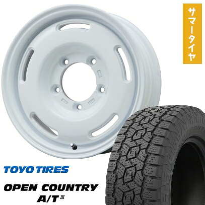 【取付対象】175/80R16 夏タイヤ ホイール4本セット ジムニー TOYO OPEN COUNTRY A/T III RBL PREMIX プディン(ホワイト) 16インチ【送料無料】｜アークタイヤ 店 63,855円