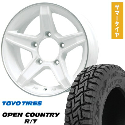 【取付対象】195/80R15 夏タイヤ ホイール4本セット ジムニーシエラ TOYO OPEN COUNTRY R/T RBL PREMIX エステラ(ホワイト/リムポリッシュ) 15インチ【送料無料】