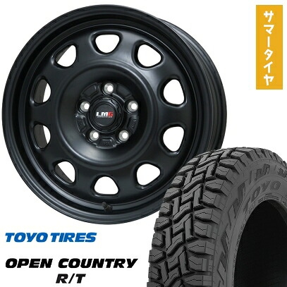 【取付対象】225/60R17 夏タイヤ ホイール4本セット TOYO OPEN COUNTRY R/T RBL (5/114車用) LEHRMEISTER LMG OFF-STYLE(マットブラック) 17インチ【送料無料】｜アークタイヤ 店