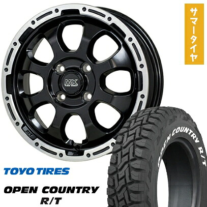 【取付対象】165/65R15 夏タイヤ ホイール4本セット TOYO オープンカントリー R/T RWL/RBL (4/100車用) ホットスタッフ マッドクロス グレイス 15インチ【送料無料】｜アークタイヤ 店
