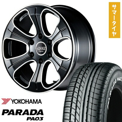 【新品】ハイエース200系 夏タイヤ ホイール4本セット 225/50R18 ヨコハマ PARADA PA03 ホワイトレター 107/105H エムテクノ M.T.S.JAPAN MJ18-01S 18インチ(送料無料)|アークタイヤ 店