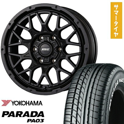【新品】ハイエース200系 夏タイヤ ホイール４本セット 215/65R16 ヨコハマ PARADA PA03 ホワイトレター 109/107S コーセイ ボトムガルシア シャドウバーツ 16インチ(送料無料)