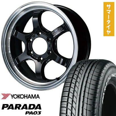 【取付対象】215/60R17 夏タイヤ ホイール4本セット ハイエース200系 YOKOHAMA PARADA PA03 ホワイトレター 109/107S YOKOHAMA アドバンレーシング RG-DII for HIACE 17インチ【送料無料】