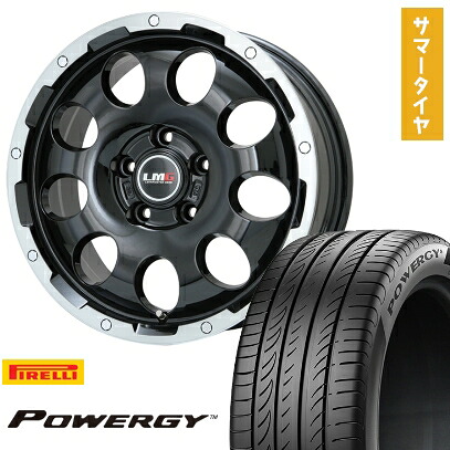 【取付対象】215/60R17 夏タイヤ ホイール4本セット PIRELLI パワジー (5/114車用) LEHRMEISTER LMG CS-9 ブラック/ブラッククリアリム 17インチ【送料無料】