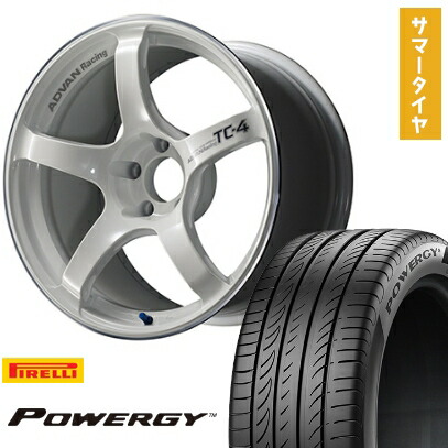 【取付対象】215/50R17 夏タイヤ ホイール4本セット PIRELLI パワジー (5/114車用) YOKOHAMA アドバンレーシング TC4 17インチ【送料無料】