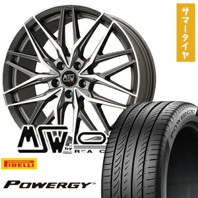 【取付対象】235/35R19 夏タイヤ ホイール4本セット PIRELLI パワジー (5/114車用) MSW by OZ Racing MSW 50(マットガンメタポリッシュ) 19インチ【送料無料】