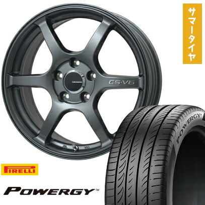 【取付対象】225/60R17 夏タイヤ ホイール4本セット PIRELLI パワジー (5/100車用) LEHRMEISTER CS-V6(ガンメタ) 17インチ【送料無料】｜アークタイヤ 店 64,680円