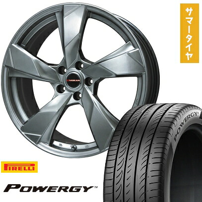 【取付対象】245/40R20 夏タイヤ ホイール4本セット PIRELLI パワジー (5/114車用) PREMIX ヴェランV(クロームハイパーシルバー) 20インチ【送料無料】
