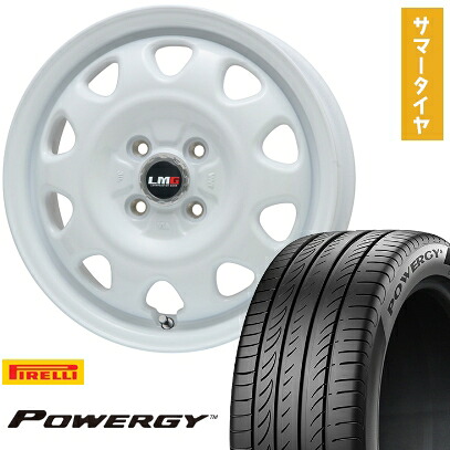 【取付対象】165/55R15 夏タイヤ ホイール4本セット N-BOX タントカスタム ワゴンR PIRELLI パワジー LEHRMEISTER LMG OFF-STYLE(ホワイト) 15インチ【送料無料】