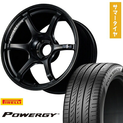【取付対象】225/45R18 夏タイヤ ホイール4本セット PIRELLI パワジー (5/114車用) YOKOHAMA アドバンレーシング RG4 18インチ【送料無料】
