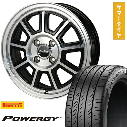 【取付対象】165/55R15 夏タイヤ ホイール4本セット N-BOX タントカスタム ワゴンR PIRELLI パワジー BLEST ビートステージ KS-C 15インチ【送料無料】｜アークタイヤ 店