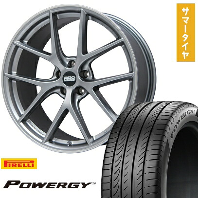 【取付対象】235/35R19 夏タイヤ ホイール4本セット PIRELLI パワジー (5/114車用) BBS GERMANY CI-R プラチナムシルバー 19インチ【送料無料】