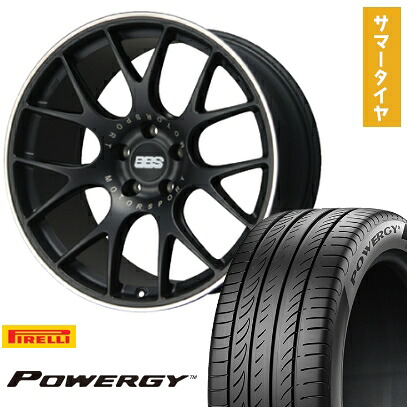 【取付対象】225/45R19 夏タイヤ ホイール4本セット PIRELLI パワジー (5/114車用) BBS GERMANY CH-R サテンブラック 19インチ【送料無料】