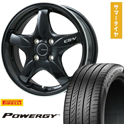 【取付対象】165/55R15 夏タイヤ ホイール4本セット N-BOX タントカスタム ワゴンR PIRELLI パワジー LEHRMEISTER CS-V(グロスブラック/リムポリッシュ) 15インチ【送料無料】|アークタイヤ 店
