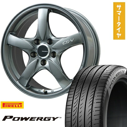 【取付対象】215/60R16 夏タイヤ ホイール4本セット PIRELLI パワジー (5/114車用) LEHRMEISTER CS-V(ガンメタ) 16インチ【送料無料】
