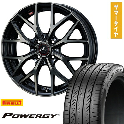 【取付対象】185/60R15 夏タイヤ ホイール4本セット PIRELLI パワジー (4/100車用) WEDS レオニス MX 15インチ【送料無料】