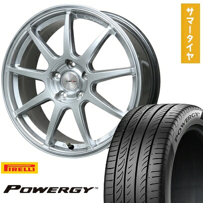 【取付対象】225/50R18 夏タイヤ ホイール4本セット PIRELLI パワジー (5/114車用) LEHRMEISTER LMスポーツLM-QR ハイパーシルバー 18インチ【送料無料】