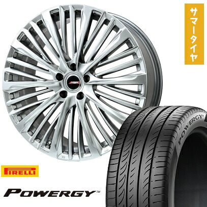 【取付対象】225/45R19 夏タイヤ ホイール4本セット PIRELLI パワジー (5/114車用) PREMIX MER-X(ハイパーシルバー) 19インチ【送料無料】