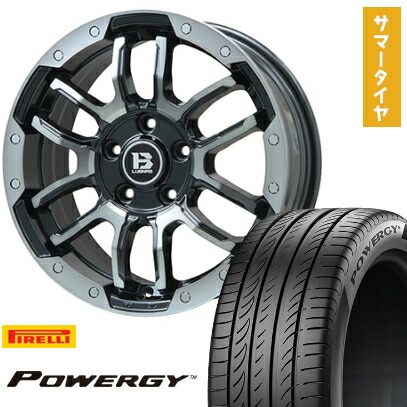 【取付対象】225/60R17 夏タイヤ ホイール4本セット PIRELLI パワジー (5/114車用) BIGWAY B-LUGNAS FRD(ブラックポリッシュ/ブラッククリア) 17インチ【送料無料】
