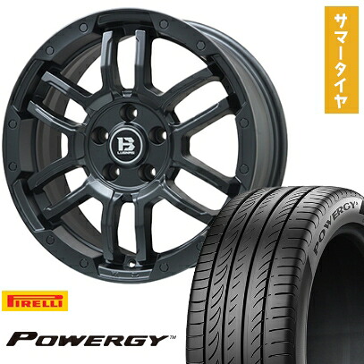 【取付対象】225/60R17 夏タイヤ ホイール4本セット PIRELLI パワジー (5/114車用) BIGWAY B-LUGNAS FRD(マットブラック) 17インチ【送料無料】