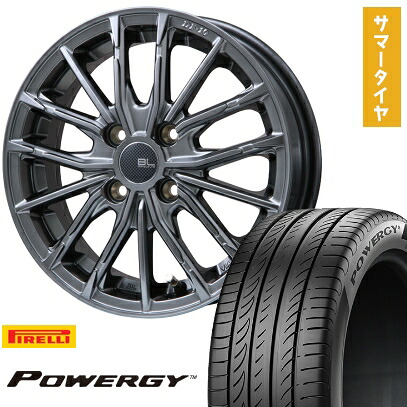 【取付対象】185/60R15 夏タイヤ ホイール4本セット PIRELLI パワジー (4/100車用) BRANDLE-LINE DF-10M ハイパーグレー 15インチ【送料無料】｜アークタイヤ 店