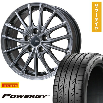【取付対象】215/45R18 夏タイヤ ホイール4本セット PIRELLI パワジー (5/114車用) BRANDLE-LINE DF-10M ハイパーグレー 18インチ【送料無料】