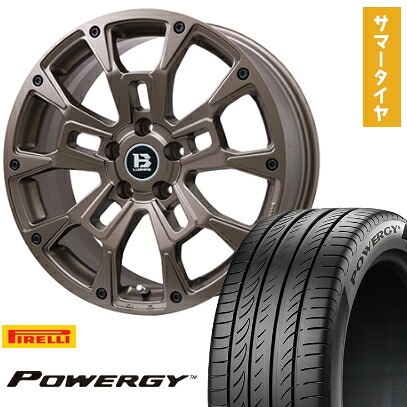 【取付対象】225/50R18 夏タイヤ ホイール４本セット (5/114車用) PIRELLI パワジー ビッグウエイ B-LUGNAS BRD(マットブロンズ) 18インチ【送料無料】｜アークタイヤ 店
