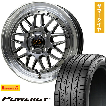 【取付対象】185/60R15 夏タイヤ ホイール４本セット (4/100車用) PIRELLI パワジー ホットスタッフ シュティッヒ メッシュRM 15インチ【送料無料】