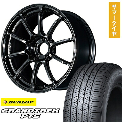 【取付対象】225/55R19 夏タイヤ ホイール4本セット DUNLOP グラントレック PT5 (5/114車用) ヨコハマ アドバンレーシング RSIII 19インチ【送料無料】