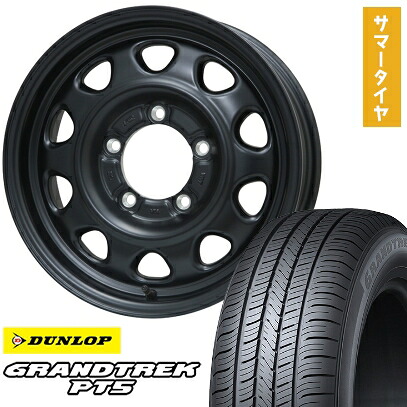 【取付対象】175/80R16 夏タイヤ ホイール4本セット ジムニー DUNLOP グラントレック PT5 LEHRMEISTER LMG OFF-STYLE(マットブラック) 16インチ【送料無料】｜アークタイヤ 店