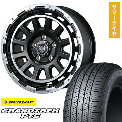 【取付対象】225/70R16 夏タイヤ ホイール4本セット DUNLOP グラントレック PT5 (5/114車用) BLEST バーンズテック DHストリーム 16インチ【送料無料】