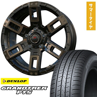 【取付対象】225/70R16 夏タイヤ ホイール4本セット DUNLOP グラントレック PT5 (5/114車用) MCLIMB カノン 16インチ【送料無料】