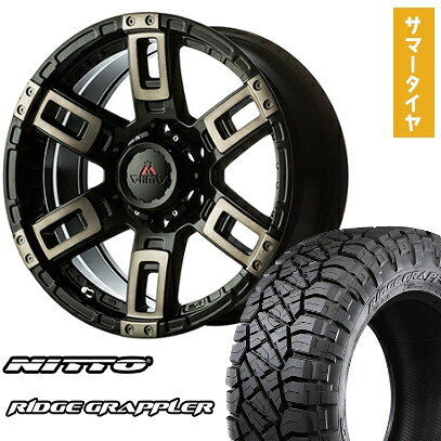 【取付対象】265/50R20 夏タイヤ ホイール4本セット NITTO リッジグラップラー(6/139車用) エムクライム カノン 20インチ【送料無料】