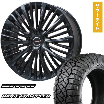 【取付対象】275/55R20 夏タイヤ ホイール4本セット ランクル300 NITTO リッジグラップラー プレミックス MER-X(マットブラック) 20インチ【送料無料】|アークタイヤ 店