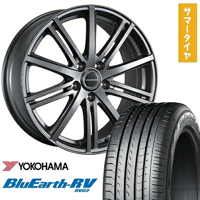 【取付対象】215/60R17 夏タイヤ ホイール4本セット YOKOHAMA ブルーアース RV-03 (5/114車用) BRIDGESTONE バルミナ BR10 17インチ【送料無料】