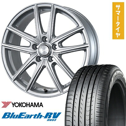 【取付対象】195/60R16 夏タイヤ ホイール4本セット YOKOHAMA ブルーアース RV-03 (5/114車用) BRIDGESTONE エコフォルム SE-20 16インチ【送料無料】