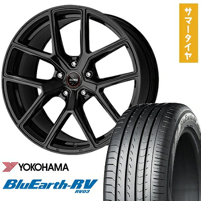 【取付対象】225/40R19 夏タイヤ ホイール4本セット YOKOHAMA ブルーアース RV-03 (5/114車用) MOMO RF-01 19インチ【送料無料】