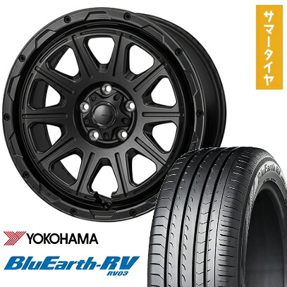 【取付対象】225/65R17 夏タイヤ ホイール4本セット YOKOHAMA ブルーアース RV-03 (5/114車用) MONZA HI-BLOCK レグルス 17インチ【送料無料】