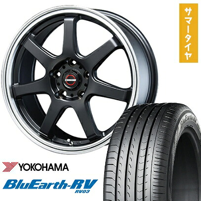 【取付対象】205/50R17 夏タイヤ ホイール4本セット YOKOHAMA ブルーアース RV-03 (5/100車用) BLEST ユーロマジック タイプS-07 17インチ【送料無料】