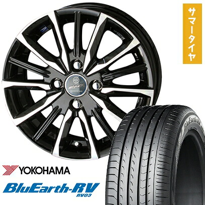 【取付対象】185/60R15 夏タイヤ ホイール4本セット YOKOHAMA ブルーアース RV-03 (4/100車用) KYOHO スマック プライム ヴァルキリー 15インチ【送料無料】