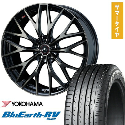 【取付対象】185/60R15 夏タイヤ ホイール4本セット シエンタ 5穴/100 YOKOHAMA ブルーアース RV-03 WEDS レオニス MX 15インチ【送料無料】