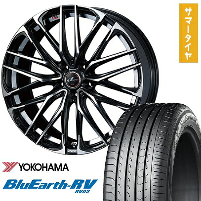 【取付対象】215/60R16 夏タイヤ ホイール4本セット YOKOHAMA ブルーアース RV-03 (5/114車用) WEDS レオニス SK 16インチ【送料無料】
