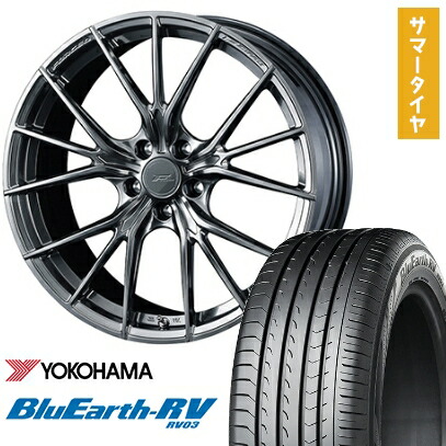 【取付対象】225/45R19 夏タイヤ ホイール4本セット YOKOHAMA ブルーアース RV-03 (5/114車用) WEDS F-ZERO FZ-1 19インチ【送料無料】