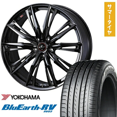【取付対象】225/60R18 夏タイヤ ホイール4本セット YOKOHAMA ブルーアース RV-03 (5/114車用) WEDS レオニス GX 18インチ【送料無料】