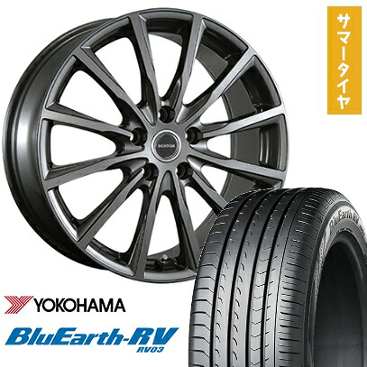 【取付対象】215/60R17 夏タイヤ ホイール4本セット YOKOHAMA ブルーアース RV-03 (5/114車用) BRIDGESTONE バルミナ AR12 17インチ【送料無料】