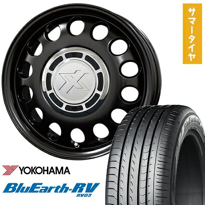 【取付対象】185/60R15 夏タイヤ ホイール４本セット (4/100車用) YOKOHAMA ブルーアース RV-03 コスミック クロスブラッド スティール 15インチ【送料無料】