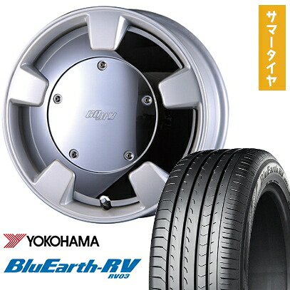 【取付対象】185/65R15 夏タイヤ ホイール4本セット YOKOHAMA ブルーアース RV-03 (4/100車用) CRIMSON グーフィー スプリッター 15インチ【送料無料】｜アークタイヤ 店