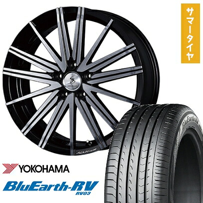 【取付対象】225/60R18 夏タイヤ ホイール4本セット YOKOHAMA ブルーアース RV-03 (5/114車用) KSPEC SILK BLAZE ヴォルツァ 18インチ【送料無料】|アークタイヤ 店